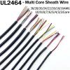 XIAOCLI 2/5/10 m Jacketed Wire Cable, 28–16 AWG Copper Signal Wire, 2–10 Conductors, UL2464 (Black 22 AWG, 2 m, 4 Cores) view 3