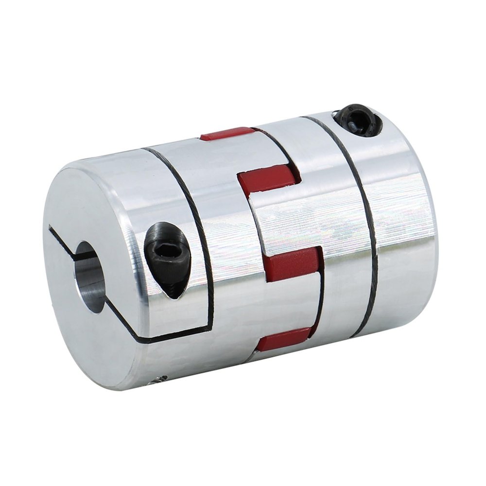 Flexible Coupler D25L30, 2-Jaw Plum Shaft Coupling, CNC Stepper Motor Coupler, 25 mm Diameter, 30 mm Length, Clamp Extension (6.35 x 8 mm)