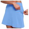 Women's Light Blue Tennis Skirt with Shorts, 5XL view 2