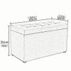 IBOWZ Storage Ottoman, Fire-Safe Folding Ottoman with Storage, Rectangular Fabric Ottoman with Storage, Tufted Design, Home Simple Sofa view 2
