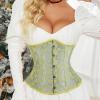 Women's Black Underbust Corset Top view 3