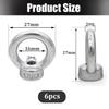 6-Pack Juttzzei M6 Ring Nuts, 304 Stainless Steel Eye Nuts view 2