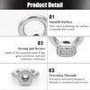 6-Pack Juttzzei M6 Ring Nuts, 304 Stainless Steel Eye Nuts view 4