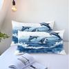 Gumntun 155 x 220 cm Blue Dolphin Bedding Set, 3-Piece Microfiber Set with Zipper and Two 80 x 80 cm Pillowcases view 4