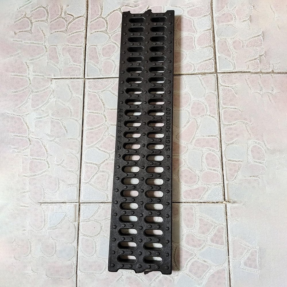 BomDog Outdoor Drain Covers, Narrow Polymer Plastic Trench Drain Grate for Gardens, 1 Pc