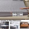 Quilted Mattress Protector, 5–30 cm Deep Pocket, Blue, 200 x 220 cm view 3