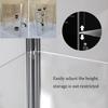 Clear Acrylic Display Box, Removable Showcase, Cube Organizer, Silver, 30 x 30 x 60.6 cm view 2