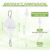 PATIKIL Retractable Plant Pulley Hangers, 4-Pack, White view 2