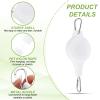 PATIKIL Retractable Plant Pulley Hangers, 4-Pack, White view 3