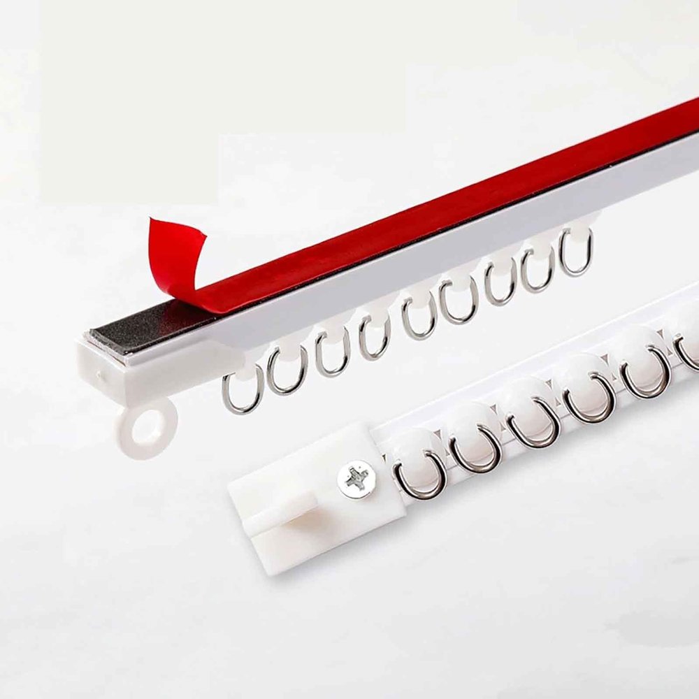 Self-Adhesive Ceiling Curtain Track, 3.5 m, White