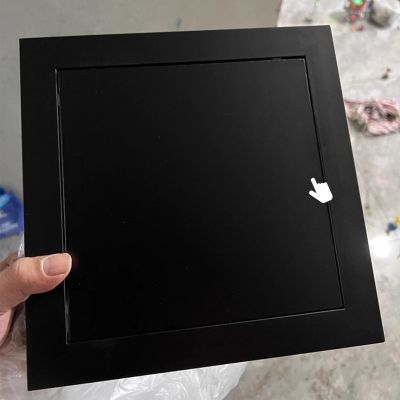 Oracra Black Aluminum Inspection Hatch with Click-Open Door, 30.5 x 30 cm