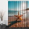Mold-Resistant 3D Starfish Sunset Beach Shower Curtain, 180 x 200 cm view 2