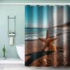 Mold-Resistant 3D Starfish Sunset Beach Shower Curtain, 180 x 200 cm view 3