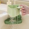 LUCKKY Corner Sink Caddy with Suction Cup, Green view 4