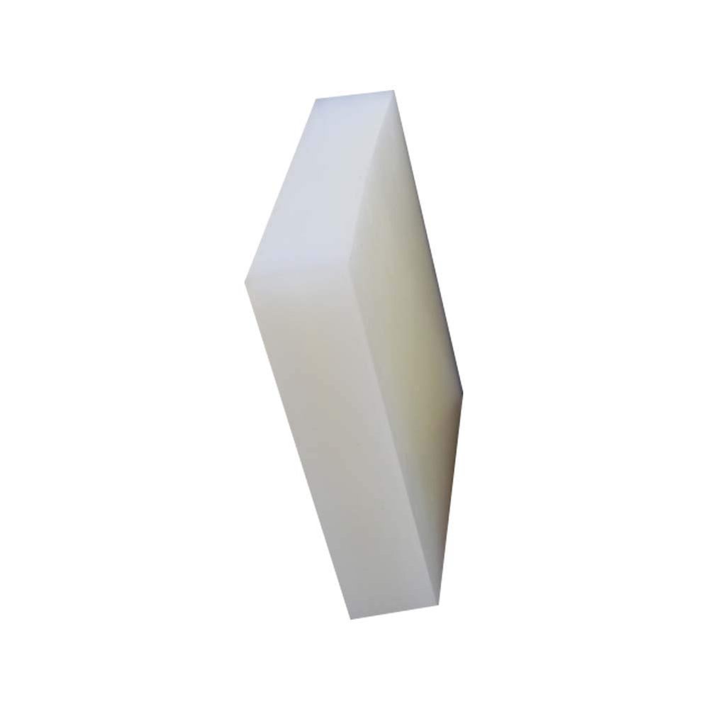 Solid Neoprene Rubber Sheet, Silicone Rubber, White, High-Temperature (100 mm x 100 mm x 15 mm)
