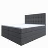 MERA Plus Box Spring Bed with Storage, VISCO Topper, Black Synthetic Leather, 160 x 200 cm view 2