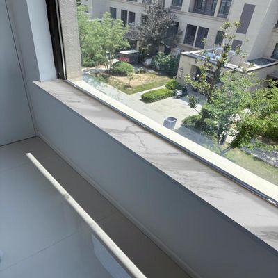 WhamtL Marble-Pattern Window Sill Mat, PVC Leather Cover, Non-Slip Pet Protector, 71 x 24 in