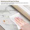 WhamtL Marble-Pattern Window Sill Mat, PVC Leather Cover, Non-Slip Pet Protector, 71 x 24 in view 4