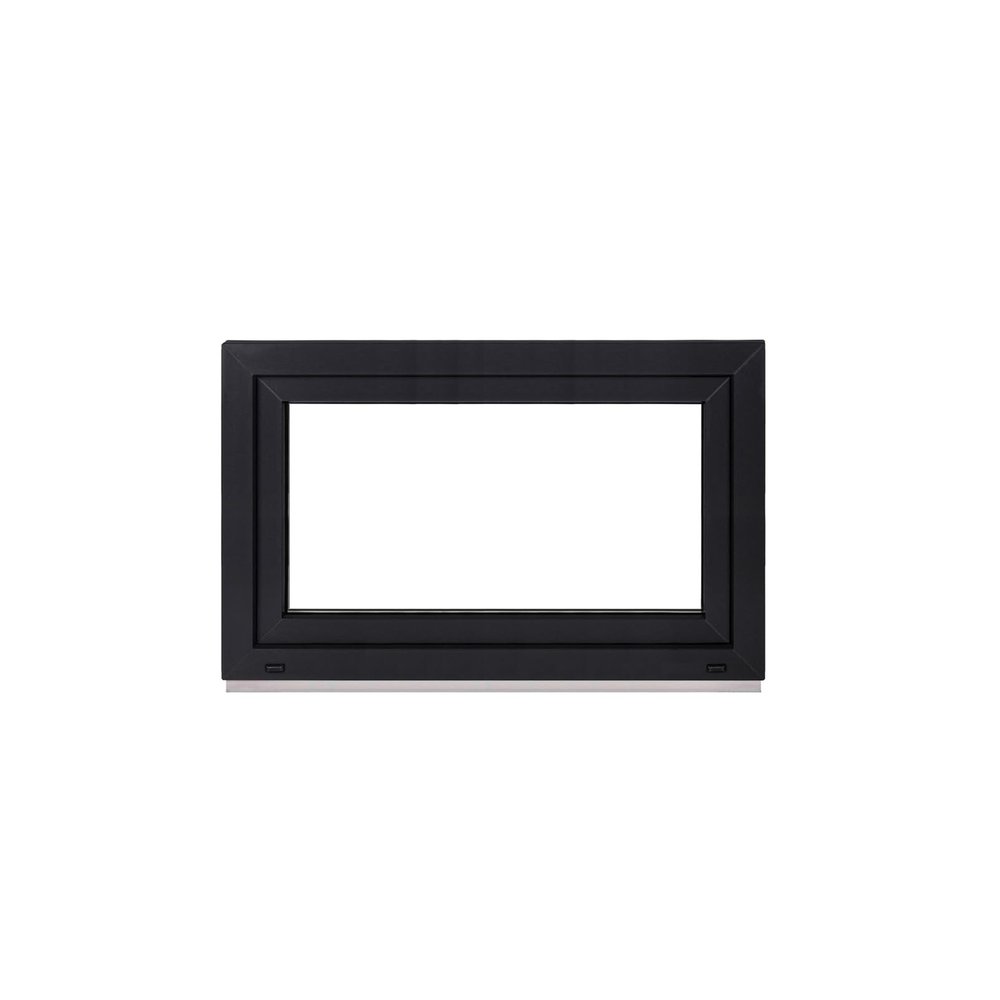 Framex PVC Tilt-and-Turn Basement Window, White Inside/Anthracite Outside, 1200 x 700 mm, Triple-Glazed, DIN Left