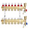 VANCOCO Brass Underfloor Heating Manifold, 7 Circuits view 1