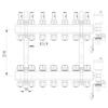 VANCOCO Brass Underfloor Heating Manifold, 7 Circuits view 2