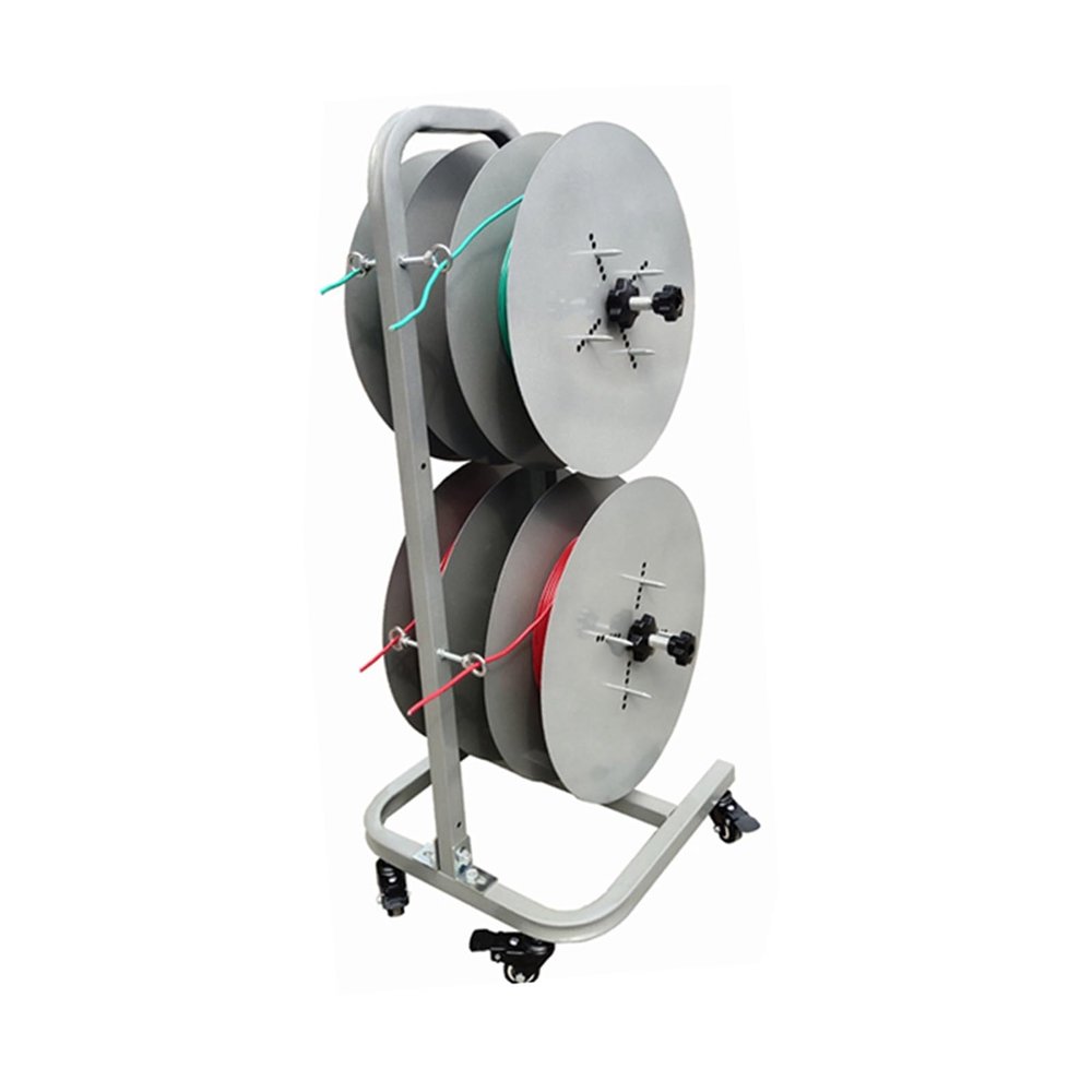 Wire Spool Stand with Wheels, 4 Rods