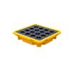 1 x Spill Pallet with Drain, Industrial Modular Tray for Garage and Basement, 43 L Capacity, 66 x 66 x 15 cm, Durable Spill Containment Solution view 2