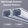 Aluminum Curtain Track Set for Room Dividers, Ceiling/Wall Mount, 2 m Upper Rod for Windows and Balconies view 2