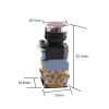 ULBTLUOYV LA38-11DT/LA38-11DNZS Push Button Switch with Split Contact and Light, Latching, 22 mm, 220 V/24 V, Yellow LED Indicator, 110 V view 4