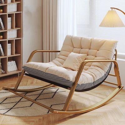 YHKJLYH Modern Oversized Patio Rocking Chair with High Backrest, 200 kg Capacity, Multicolor, 92 x 137 cm