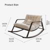 YHKJLYH Modern Oversized Patio Rocking Chair with High Backrest, 200 kg Capacity, Multicolor, 92 x 137 cm view 2