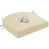 U-Shaped Non-Slip Chair Cushion with Ties, Waterproof, 50 × 50 × 8 cm (1 pc) view 1