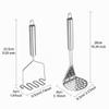 2-Piece Stainless Steel Potato Masher Set, Silver view 2