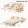 Gray Convertible Sleeper Sofa with Storage view 2