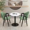 3-Piece Modern Dining Set with Round Table and 2 Upholstered Chairs view 1