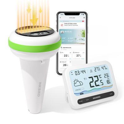 Inkbird IBS-P03R Solar Pool Thermometer Combo Set with Wi-Fi Gateway