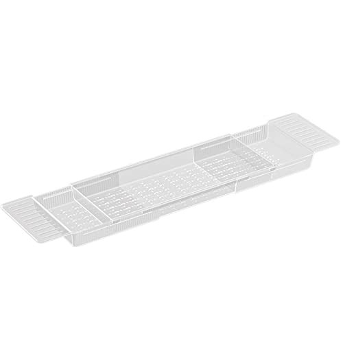 Adjustable Bathtub Caddy, Extendable Tray for Kitchen and Bathroom, Multifunctional, 55.980 cm