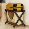 DLAZUM Solid Wood Luggage Rack, 2-Pack Folding Suitcase Stand with Fabric Bag view 3