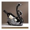 Swan Figurine Wine Bottle Holder, Resin Sculpture view 1