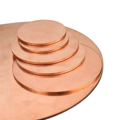 T2 Copper Round Sheet Plate, 50–200 mm, 0.83 mm Thick, High Strength and Conductivity (1 × 10 mm)