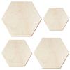 Natural Birch Wood Hexagon, Double-Sided Clear-Coated, 3 mm, 12 cm, 1-Piece Pack view 2