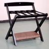 DLAZUM 2-Piece Folding Hotel Luggage Rack with Shoe Shelf, Black view 3