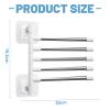 No-Drill Adhesive Towel Holder, 5-Arm 180° Swivel, Stainless Steel view 2