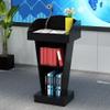 Wooden Standing Podium with Storage Shelf, Versatile Lectern for Churches, Classrooms, Offices and Conferences view 1