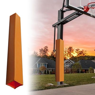 Basketball Pole Pad, Outdoor Square Post Protector, 122 cm, Orange, 4.5 x 4.5 in (11 x 11 cm)