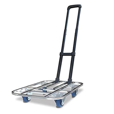 LMMIAOZ Foldable Wheeled Platform Cart with Telescoping Handle