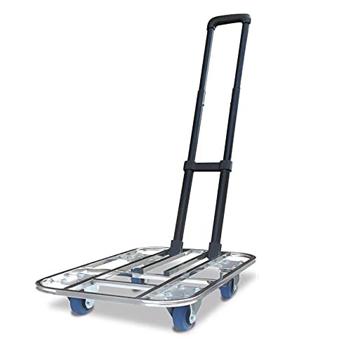 LMMIAOZ Foldable Wheeled Platform Cart with Telescoping Handle