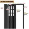 DUANHOZ Custom-Size Black Acrylic Folding Door, 44 x 80 in view 2