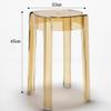 PXAMORTEL Transparent Dining Chair, Stackable Backless Acrylic Bar Stool, Multicolor (Transparent) view 3