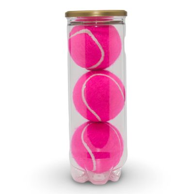 Price's 3 Colored Tennis Balls, Type 2 ITF Standard, Pink